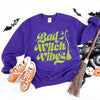 Bad Witch Vibes Puff Print Graphic Sweatshirt