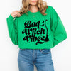 Bad Witch Vibes Puff Print Graphic Sweatshirt