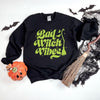 Bad Witch Vibes Puff Print Graphic Sweatshirt