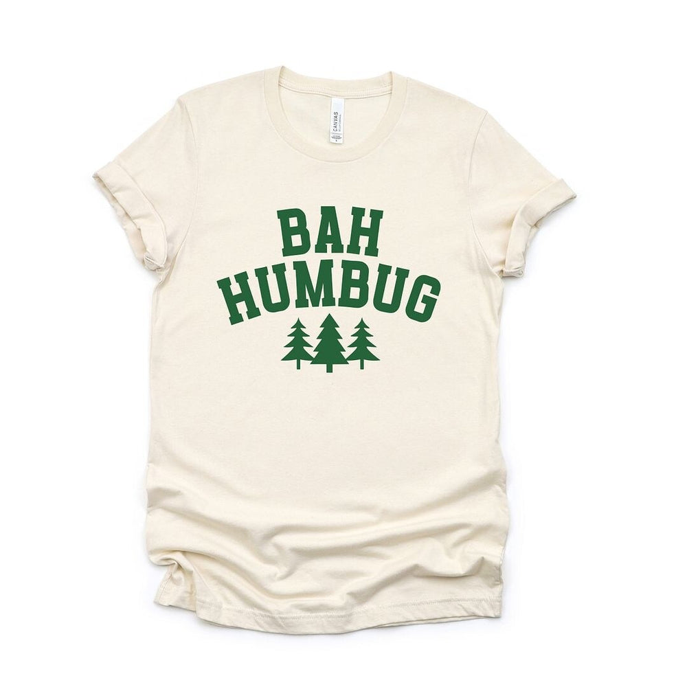 Bah Humbug Trees Short Sleeve Crewnneck Tee