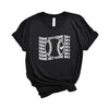 Baseball Game Day Stacked Short Sleeve Crewnneck Tee