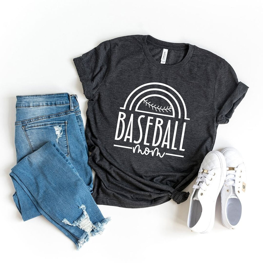 Baseball Mom Arch Short Sleeve Crewnneck Tee