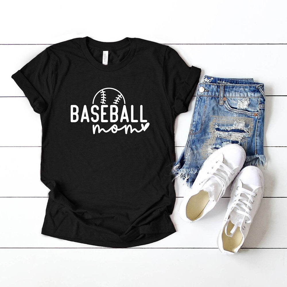 Baseball Mom Ball Short Sleeve Crewnneck Tee