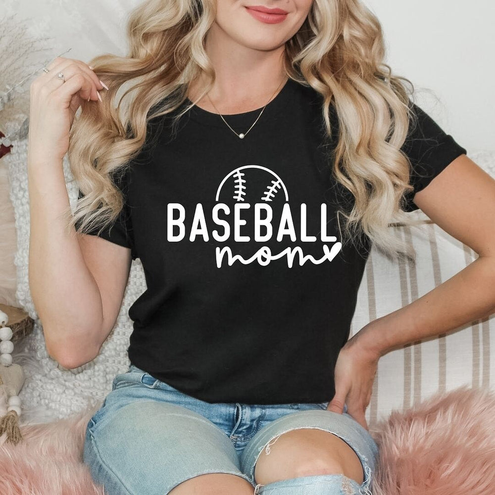 Baseball Mom Ball Short Sleeve Crewnneck Tee