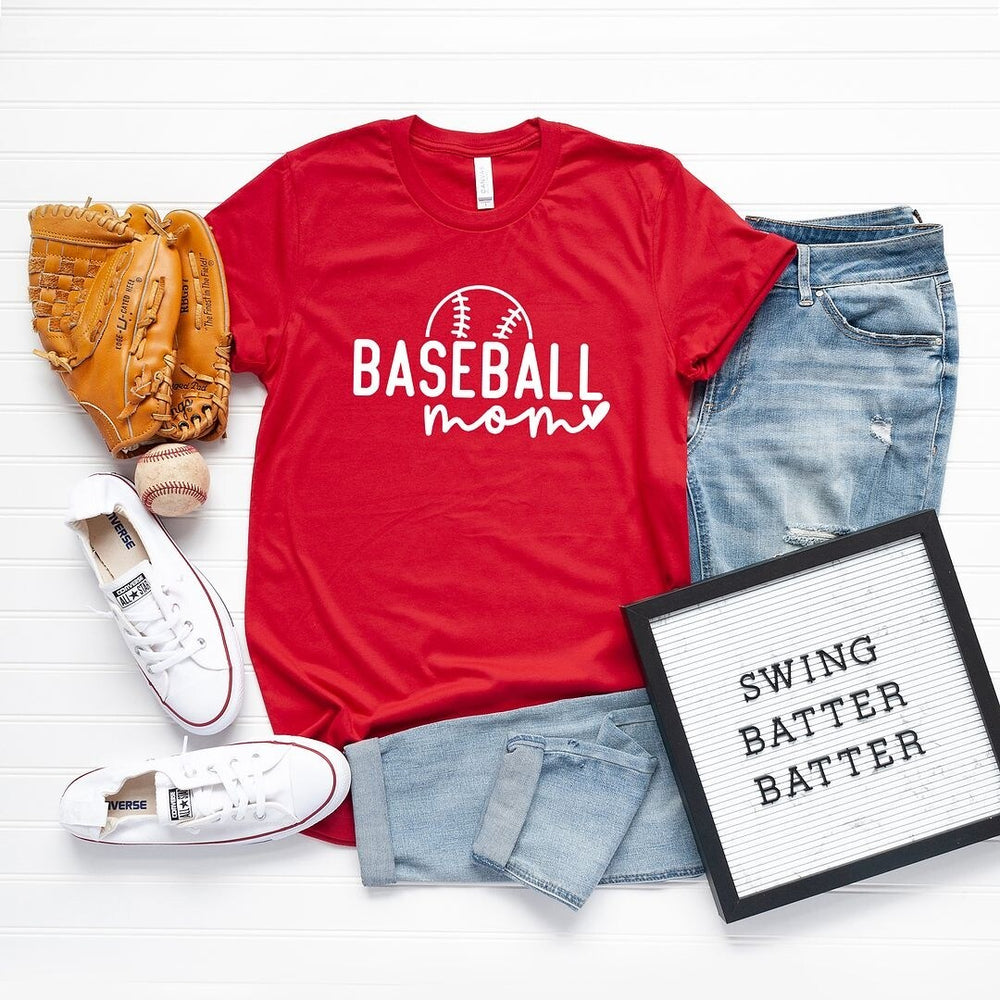 Baseball Mom Ball Short Sleeve Crewnneck Tee