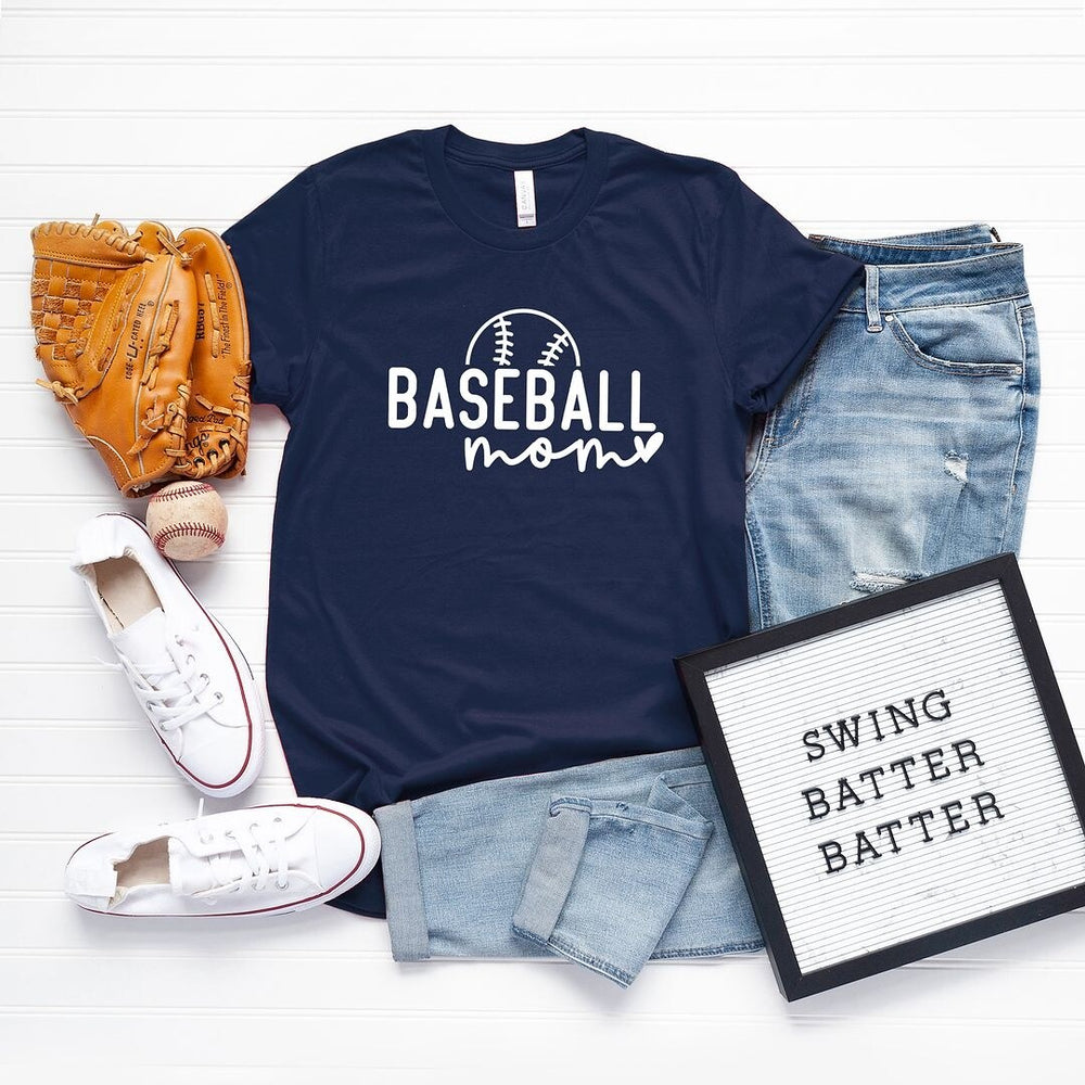 Baseball Mom Ball Short Sleeve Crewnneck Tee