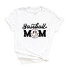 Baseball Mom Smiley Face Short Sleeve Crewnneck Tee