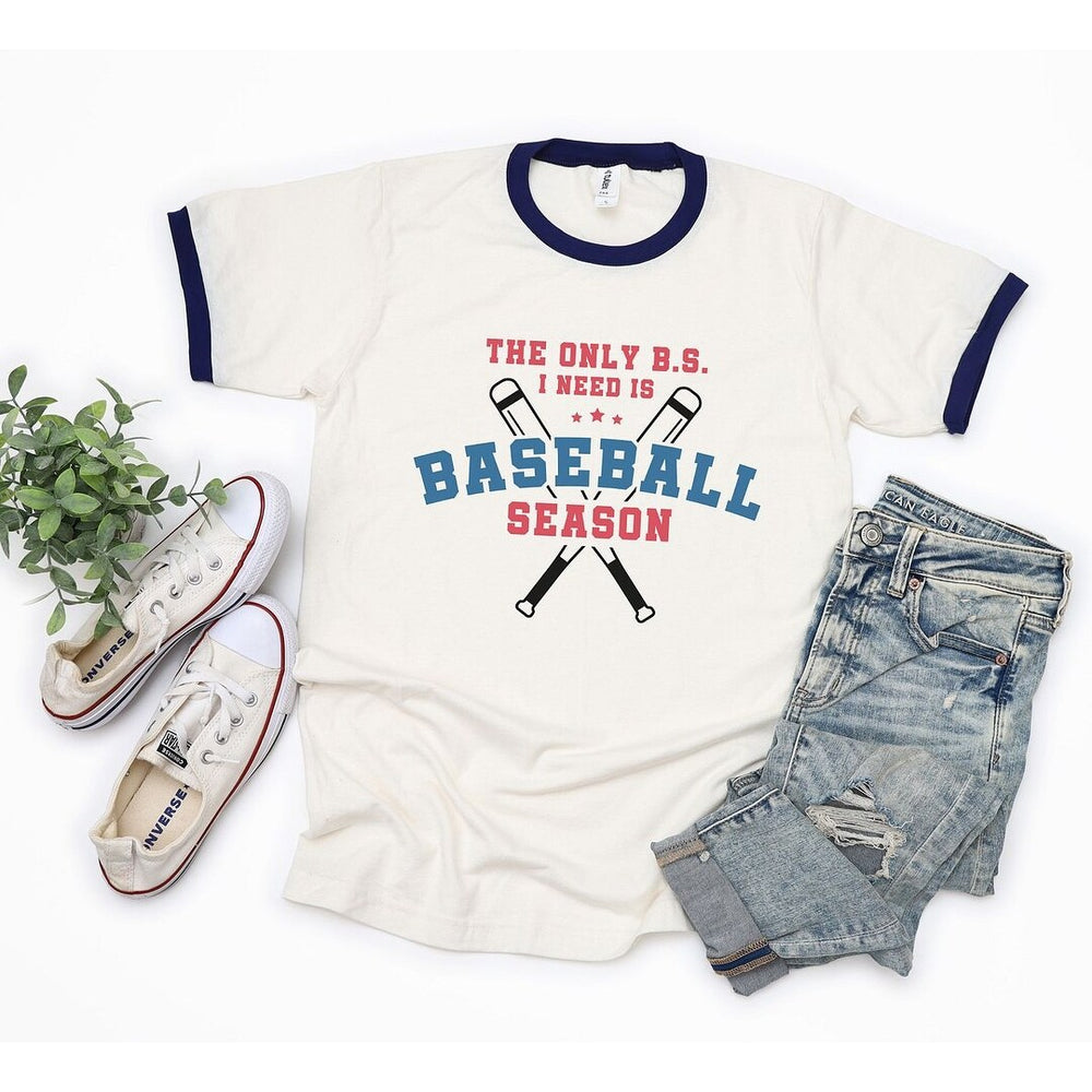 Baseball Season Bats Ringer Tee