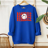 Baseball Stacked Smiley Face Graphic Sweatshirt