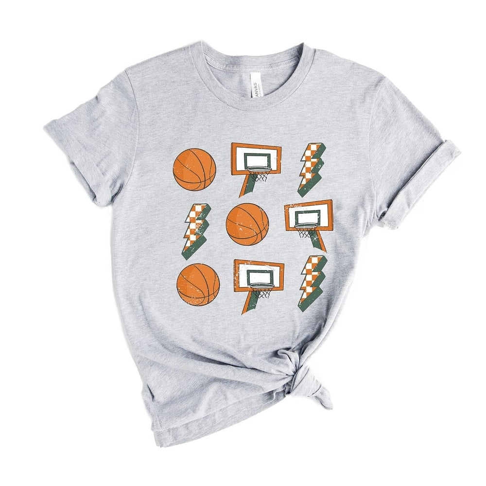 Basketball Collage Short Sleeve Crewnneck Tee