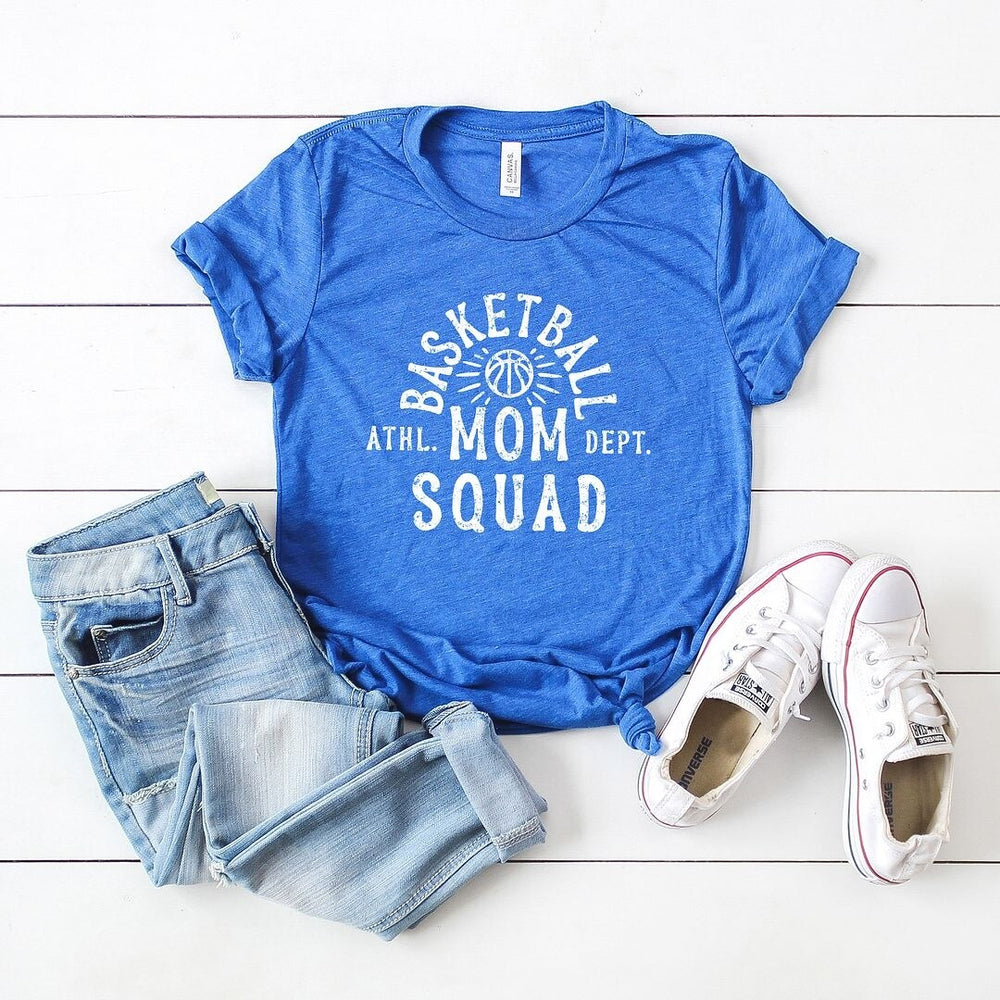 Basketball Mom Squad Short Sleeve Crewnneck Tee