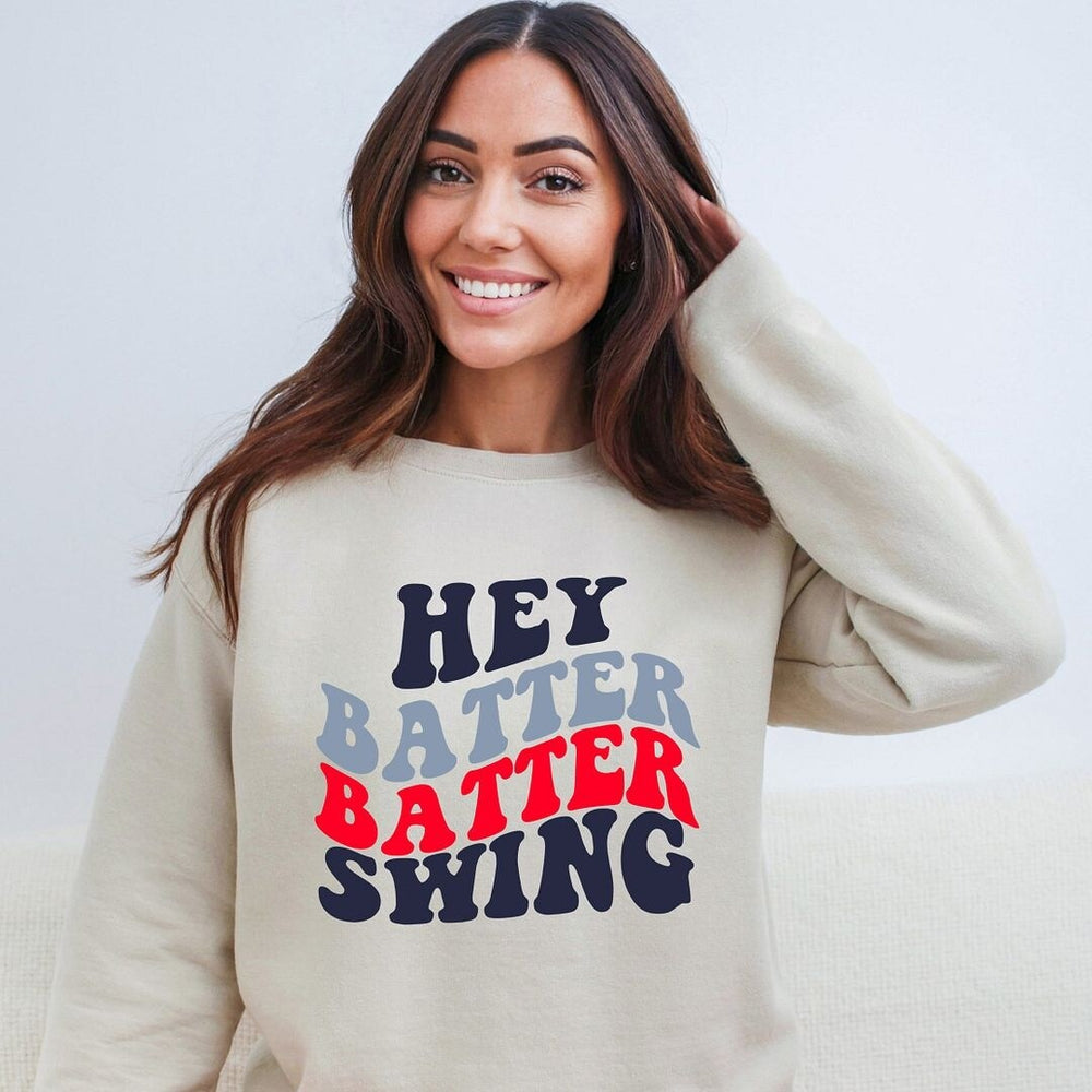 Batter Batter Swing Stacked Graphic Sweatshirt