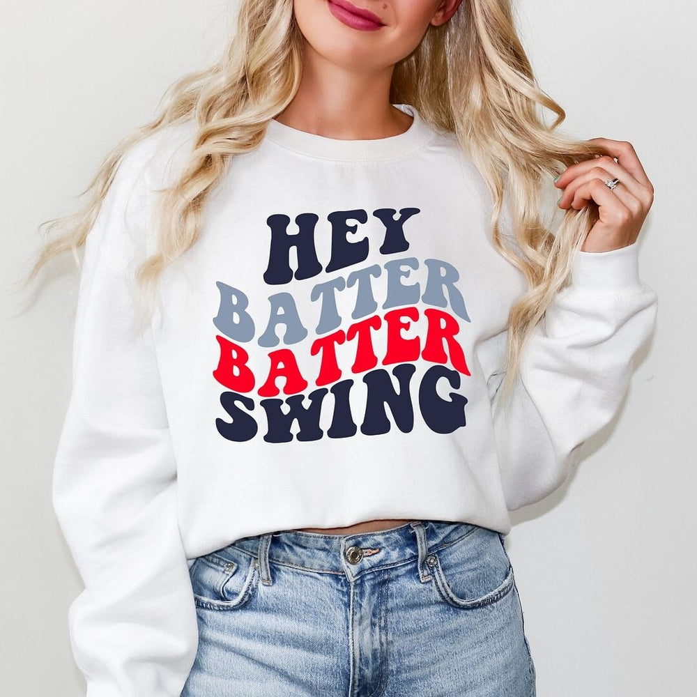 Batter Batter Swing Stacked Graphic Sweatshirt