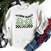 Be Jolly Checkered Tree Graphic Sweatshirt