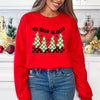 Be Jolly Checkered Tree Graphic Sweatshirt