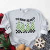 Be Jolly Checkered Tree Graphic Sweatshirt