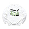 Be Jolly Checkered Tree Graphic Sweatshirt