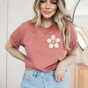 Be Kind Checkered Flowers Short Sleeve Tee