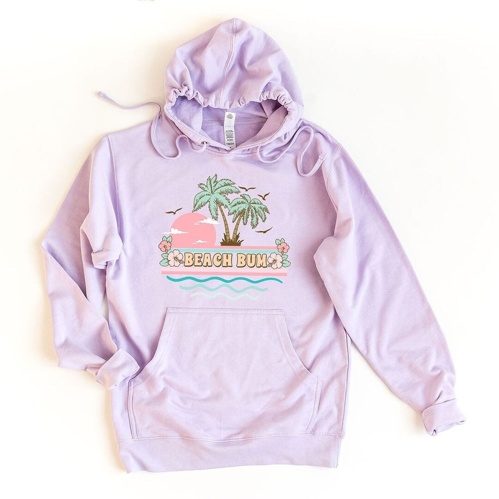 Beach Bum Stripes Graphic Hoodie