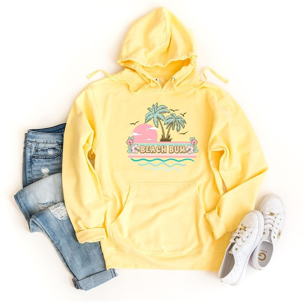 Beach Bum Stripes Graphic Hoodie