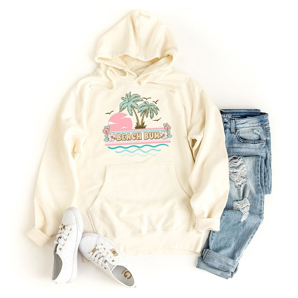 Beach Bum Stripes Graphic Hoodie