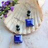 Beaded Cultured Pearl & Genuine Stone Earring-Sodalite