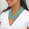 Beaded Magnesite Turquoise Rope Necklace