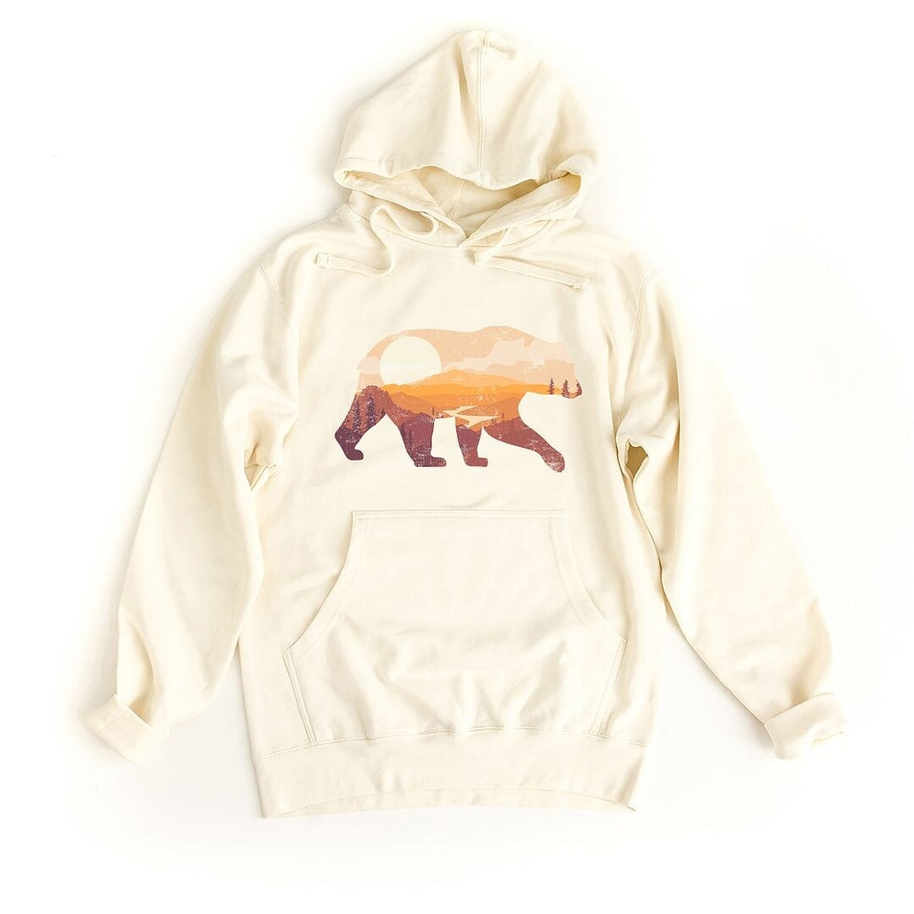 Bear Sunset Valley Graphic Hoodie