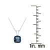 Beautiful Solitaire Pendant Sterling Silver 2.25Ct Natural London Blue Topaz