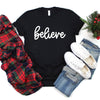 Believe Bold Cursive Short Sleeve Crewnneck Tee