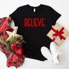 Believe Bold Puff Print Short Sleeve Crewnneck Tee