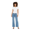 Bella Wide Leg Jean with Released Hem in Oxford