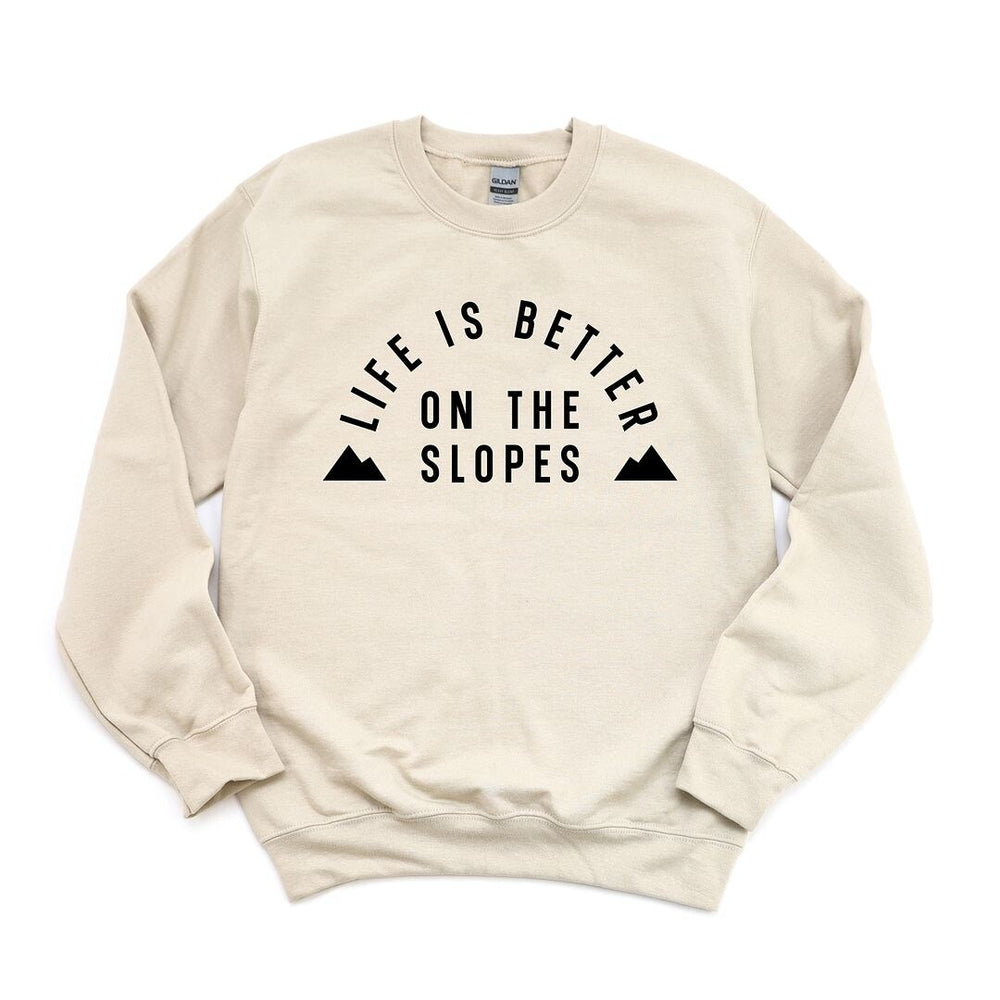 Better On The Slopes Mountains Graphic Sweatshirt