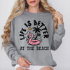 Better at the Beach Flamingo Garment Dyed Sweatshirt