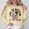 Better at the Beach Flamingo Garment Dyed Sweatshirt