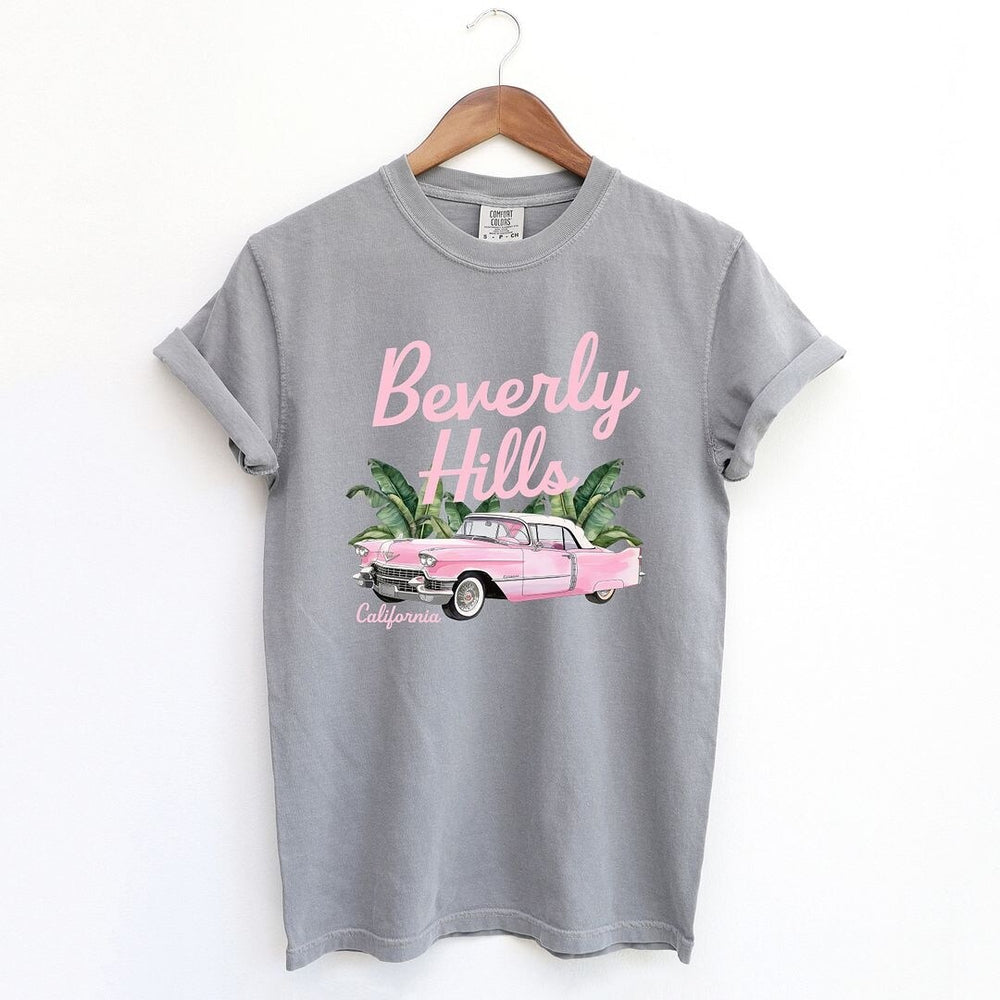 Beverly Hills Retro Car Garment Dyed Tee