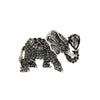 Black Crystal Elephant Brooch