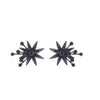 Black Crystal Shooting Star Stud Earrings