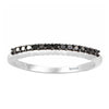 Black Diamond Sterling Silver Stackable Band Ring