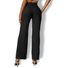 Black Elastic Waist Bootcut Pants