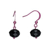 Black Faceted Crystal Drop Earrings