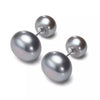 Black Freshwater Cultured Pearl Dual Stud Earrings (BB70522-43)