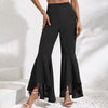 Black High-Low Bootcut Pants