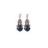 Black Multi Colored Crystal Drop Earrings