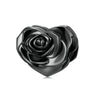 Black Rose Flower Bracelet Charm