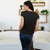 Black V-Neck Short Sleeve T-Shirt