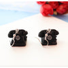 Black Vintage Telephone Drop Earrings