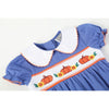 Blue Pumpkin Sunflower Smocked Collared Romper