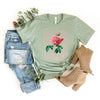 Blooming With Grace Flower Short Sleeve Crewnneck Tee