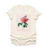 Blooming With Grace Flower Short Sleeve Crewnneck Tee